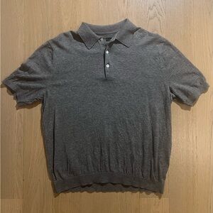 Rag-Bone Men’s Harvey Knit Polo Grey XXL